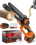 Votrek 8-INCH Mini Chainsaw Cordless 3.0AH Battery, Auto Oiler, Brushless New. Price: $75.67.