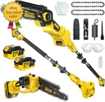 2-IN-1 Electric Pole Saws For Tree Trimming 8" Mini Chainsaw Cordless Extension New. Price: $132.86.