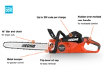 Echo Eforce 56V Battery Chain Saw Unit Only Model# DCS-5000-18BT New. Price: $249.00.
