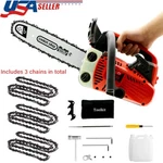 25.4CC Gasoline Chainsaw Powered Top Handle 12'' Bar 2-STROKE 1KW W/3 New. Price: $128.99.