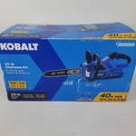 Kobalt 14 Inch Chainsaw 40 Volt Max Brushless W/ 4.0AH Battery And Charger Used. Price: $139.99.