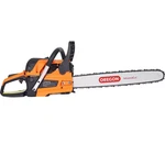 Orange 52 Cc 2-CYCLE Gasoline Chain Saw With 20 In. Oregon Bar For Wood Cutting, New. Price: $195.57.