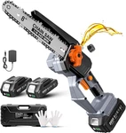 8-INCH Mini Chainsaw Cordless, Brushless Motor, 2000MAH Batteries, Lightweight New. Price: $87.79.