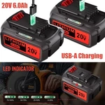 For Black& Decker 20V Lithium Battery LBXR20 LBX20 6.0AH Usb-a Charging New. Price: $69.99.