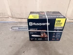 Brand New Husqvarna 120 14" Gas Chainsaw 38.2CC 1.9 Hp Medium Duty. Price: $280.00.