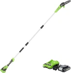 Trim High Branches Safely - Greenworks 24V 8 Cordless Polesaw New. Price: $259.99.