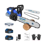 Azzuno 12 Inch Electric Chainsaw Brushless Cordless With 10'' Bar And Chain,b... New. Price: $131.31.