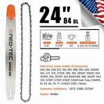 24" Guide Bar And Full Chisel Chain 3/8'' 0.058" 84DL Fits For Husqvarna 372XP New. Price: $69.99.