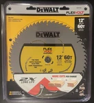Dewalt DWAFV31260 Flexvolt 12" Tooth Carbide Saw Blade New. Price: $39.00.