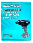 North Tech 18-VOLT Cordless 1/4" Impact Driver W/battery & Charger **new Sealed*. Price: $36.25.