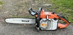 Stihl Gasoline Chainsaw W/ Brake, Anti-vibration, Orange/white/black Used. Price: $280.00.