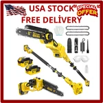 2-IN-1 Cordless 10-INCH Pole And Chainsaw Compatible New. Price: $148.99.