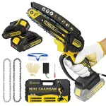 6INCH Mini Chainsaw, Handheld Electric Battery Powered For Tree Cutt... New. Price: $84.72.