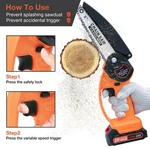 Nexpow 6" Mini Chainsaw Cordless Brushless Batteries 24V 0.7KG One Hand Safety New. Price: $59.99.