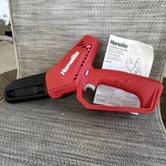 Homelite 12V Cordless Mini Chainsaw 6 Bar HOMCS01 W/ Manual, Cover Open. Price: $59.37.