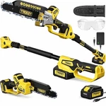 Troozy Electric 2-IN-1 Cordless Pole & 8" Chainsaw Open. Price: $123.23.