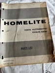 Homelite Textron Chainsaw 1130G Automatic Parts List No. E11740Z Sales Manual Acceptable. Price: $23.62.