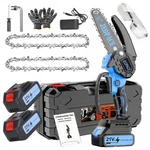 6 Inch Blue Mini Chainsaw 21V Cordless Electric Handheld With Batteries New. Price: $28.86.