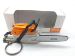 Battery Operated Stihl Chainsaw-shaped Keyring CA.50MM, Orange New. Price: $26.06.
