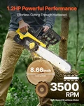 Cordless Chainsaw, 20V 12-INCH Brushless Battery Powered, And Trimming New. Price: $133.20.
