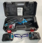 Yunxi 21V Cordless Ergonomic Mini Chainsaw 6" Battery Powered Handheld Set Kit Used. Price: $38.99.