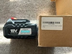 New Yardcare 4000MAH Cordless Battery 18V. Price: $35.99.