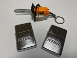 Stihl Original Fuel Lighter Collectable 2PCS + Key Ring Chainsaw With Sound New. Price: $49.00.