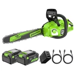 Greenworks 48V (24V X 16" Cordless Chainsaw W/ (2)4AH Battery Type-c Charger New. Price: $299.99.