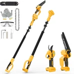 4-IN-1 Cordless Pole Saw & Electric Pruning Shears For Dewalt 20V Battery, 8 Inc New. Price: $160.15.