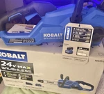 Kobalt 1447232: 24V Cordless 12" Chainsaw Kit W/ Battery & Charger Included New. Price: $131.88.