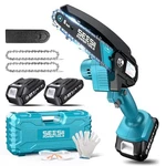 Seesii Mini Chainsaw, 6-INCH Cordless Electric Power For Tree Trimming New. Price: $74.99.