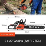 Coocheer 62CC 20" Gasoline 2CYCLE Sharp CUTTING+2-CHAINS New. Price: $129.99.