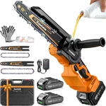 Mini Chainsaw Cordless, 8 Inch & 6 Electric Battery Powered, 1000W New. Price: $99.99.