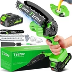 Tietoc 6" Mini Chainsaw Cordless 880W W/ Auto-oiler 1 Battery Brand New. Price: $49.99.