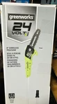 Brand New Greenworks PS24B00 24V 8 11-FOOT-HIGH Cordless Pole Saw Bare Tool. Price: $90.00.