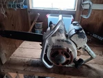Wards Vintage Gasoline Chainsaw White/orange/silver Mpn D58-1101 Used. Price: $300.00.