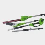 Greenworks 40V 8" Cordless 2-IN-1 Pole Saw W/20" Hedge Trimmer Attachment Open. Price: $174.99.