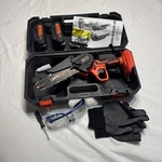 Untimaty 6 Inch Cordless Chainsaw 21V Max, Battery, Chain, Charger New. Price: $39.00.