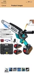 Gped Mini Electric Chainsaw 6" Portable Cordless Tool Tree - Blue Nib New. Price: $45.00.