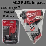 Milwaukee 3453-20 M12 Fuel 1/4" Hex Impact Driver + XC5.0 Ho 5.0AH Battery New Open. Price: $159.98.