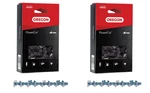 Oregon 2-PACK Powercut Full Chisel Chains 28" 3/8 Pitch .063 Gauge, 75EXL091G(2) New. Price: $68.21.