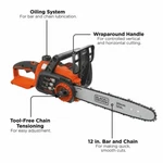 Black+decker 40V Max Cordless Chainsaw, 12-INCH LCS1240 (new). Price: $183.99.