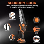 Nexpow 8" Mini Chainsaw Cordless Brushless 24V Batteries One Hand Safety Guard New. Price: $79.99.