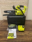 Ryobi RY40509 40V 12" Cordless Top Handle Chainsaw Kit W/battery & Charger New Used. Price: $179.99.