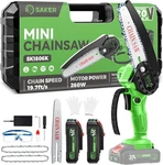 Saker Mini Chainsaw 6 Inch 2025 Upgraded Cordless Electric... New. Price: $99.46.