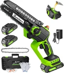 Mini Chainsaw Cordless, 6 Inch Electric With 2 Battery, Handheld New. Price: $77.99.