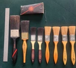 (8) Vintage New Pure Bristle Paint Brushes Ppg, Spredit, Earl, Allied & Solo. Price: $75.00.