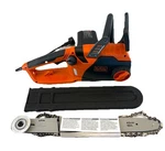 Black + Decker Corded Rear Handled Chainsaw W/ Automatic Oiler CS1518 Open. Price: $79.95.