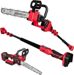 2-IN-1 Cordless 10-INCH Pole And Chainsaw Compatible With Milwaukee 18V Batt New. Price: $254.42.
