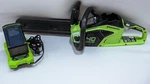 Greenworks Chainsaw Volt CSF403 14" Cordless 4AMP Battery Charger Preowned Used. Price: $78.00.
